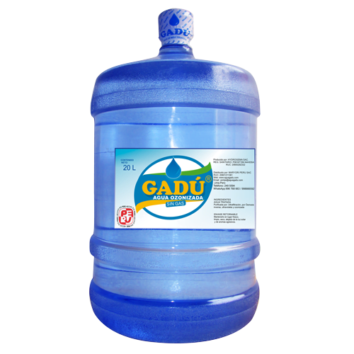 Bidón de agua de mesa ozonizada Gadú 20 litros retornable – Bidon de Agua  Gadu 20 litros