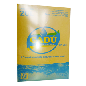 Caja de agua de mesa ozonizada Gadu 20 lt ecologica reciclable